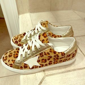 Leopard print sneakers